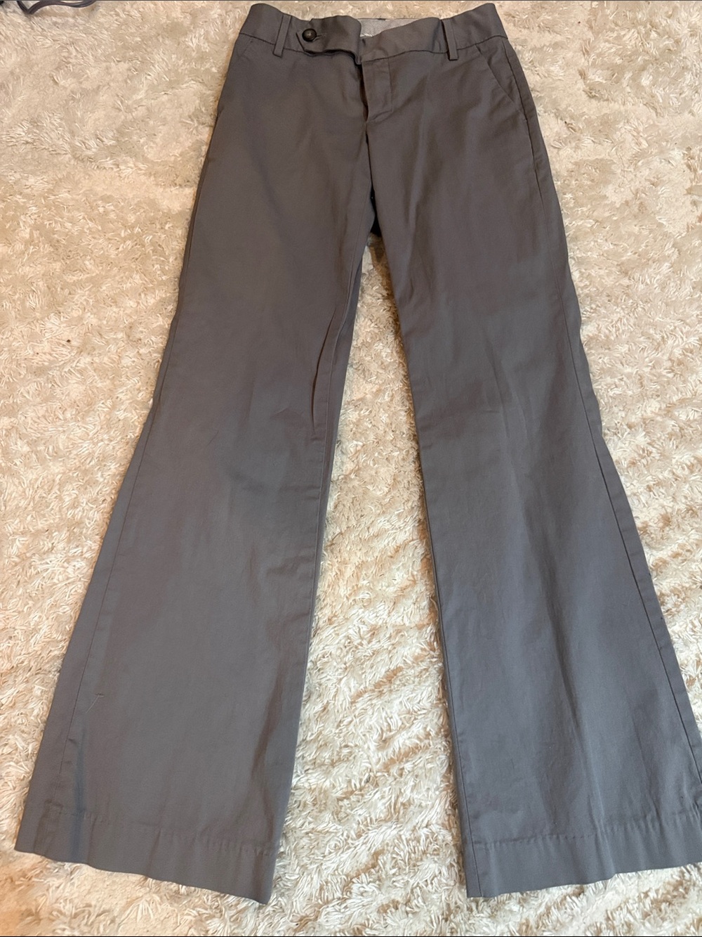 GAP Straight Fit Flared Leg Pants in Gray